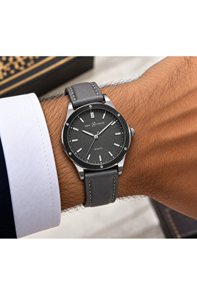 Generic Brand Men's Classic Grey Strap Watch Looster Time