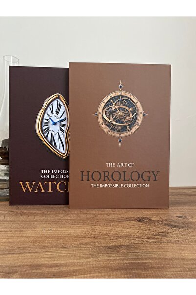 HOROLOGY-WATCHES-2 Lİ DEKORATİF KİTAP KUTU SETİ