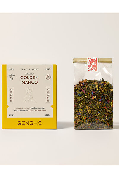 Golden Mango Dökme Çay 50g- Mangolu Yeşil Çay Harmanı
