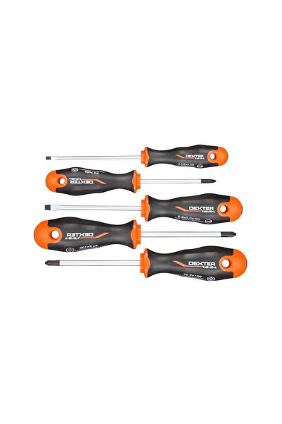 DEXTER PRO Set of 5 Combination Screwdrivers - Mechanical Work