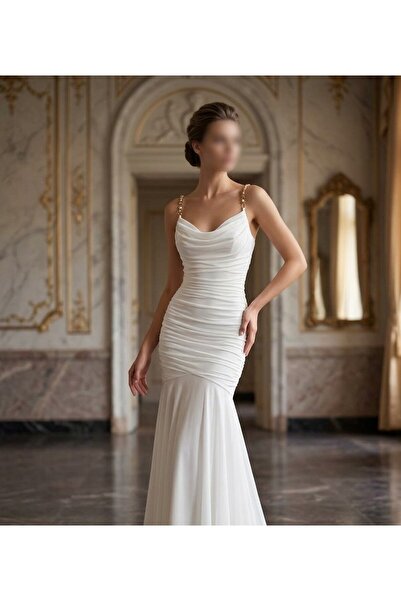 kadina Elegant Mermaid Evening Dress Midi Length, Combining Modern Femininity...