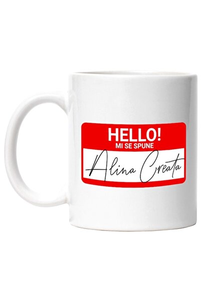 INOVATIX Εξατομικευμένο Cana Alba, Red Hello My Name Is Alina Created Employe...