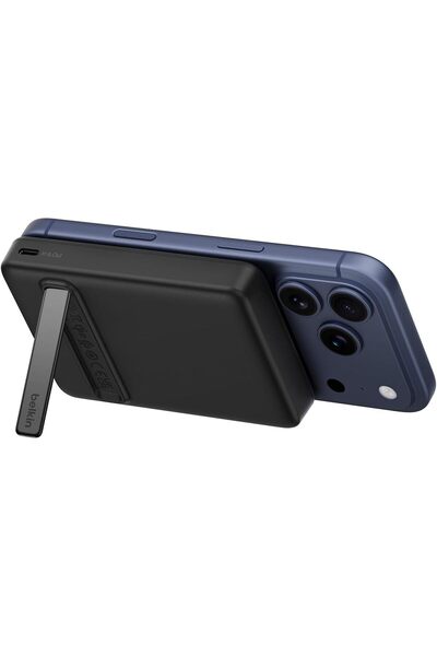 Belkin BoostCharge 10000 mAh Qi2 Sertifikalı Manyetik Stantlı Power Bank, Siyah