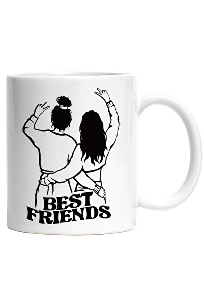 INOVATIX Personalized white mug, Best Friends, Friends, Girls, Hug, Black and...