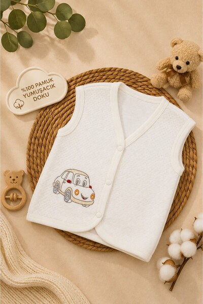Kindo Baby Quilted Combed Cotton Anti-Sweat Vest