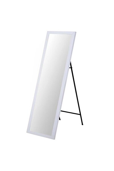 OEM Oglinda de podea Macvi®, rama alba, 36 x 126 cm, pliabila, cu picior meta...
