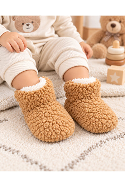 kindo baby baby&kıds Bebek & Çocuk Kaydırmaz Tabanlı Ev Botu / Panduf / Kışlı...