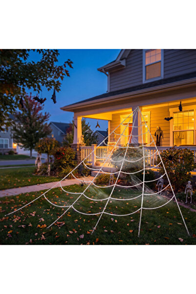 Alista Home Διακοσμητικός ιστός αράχνης για το Halloween, 5 x 4,8 μ., σενίλ, ...