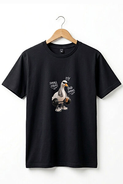 onsrawear Cute Duck Sportsman Gym T-shirt με στάμπα πάπιας που σηκώνει βαρίδι...