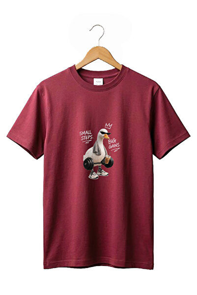 onsrawear Cute Duck Sportsman Gym T-shirt με στάμπα πάπιας που σηκώνει βαράκι...