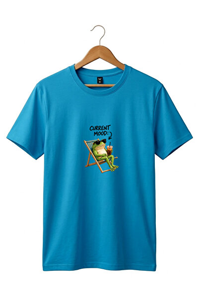 onsrawear Cute Frog Current Mood Coffee Design Τυπωμένο 100% βαμβακερό βασικό...