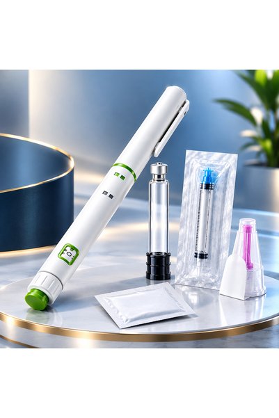 Pre-Injection قلم حقن مناسب للببتيدات أو الأنسولين (تعبئة واحدة)متعدد الاستخدامات بدقة عالية وراحة فائقة+هدية1خرطوشة 3ml + إبرة طبية + إبرة قلم حقن + مسحة طبية