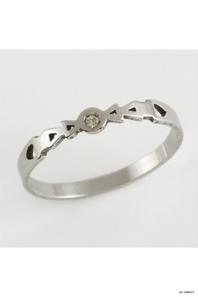 ZERO LAND CONCEPTA Ok Luxury Steel Ring, Silver (14731), Color 19