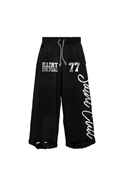 classy moda Unisex Urban Street 3 Νήματα με Κορδόνια, Φαρδιά Μπατζάκια με Τυπ...
