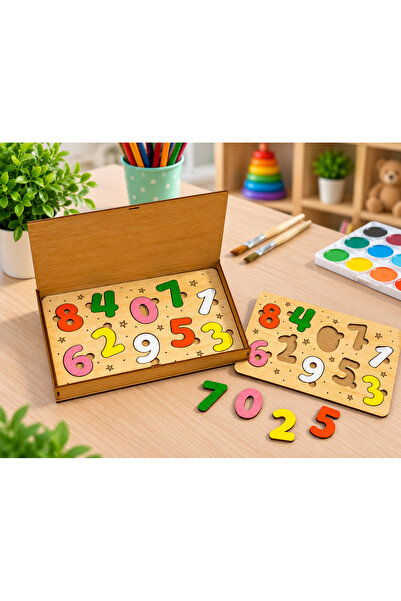 ROKH 🔢   Wooden Number Puzzle |   Montessori Educational Wooden Toy |   Numb...