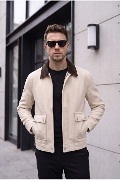 BASEL.CO Torba Cep Contrast Collar Jacket/Mantle