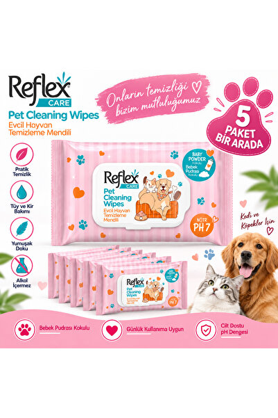 Reflex Care Evcil Hayvanlar İçin Çok Amaçlı Hijyenik Temizleme Havlusu 10'lu