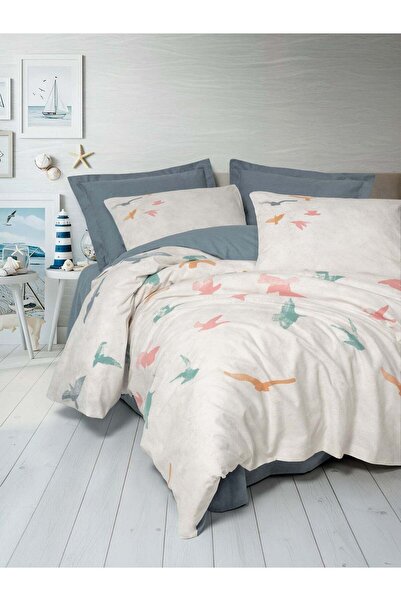 Cotton Box Lenjerie de pat pentru 2 persoane Maritim Kaija Albastru