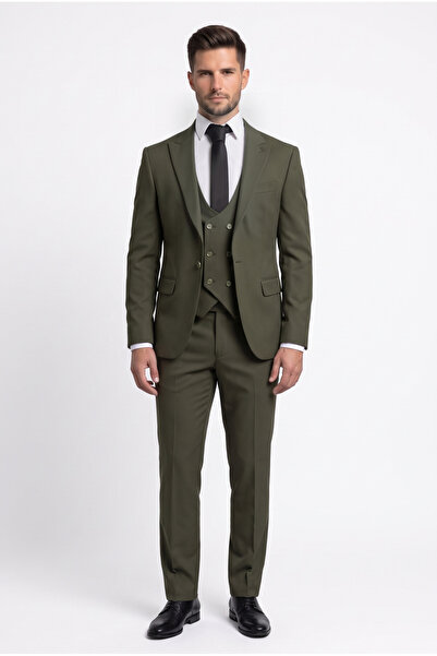 atlas classics Erkek Slim Fit Yelekli Takım Elbise (yeni sezon)