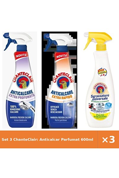 Chanteclair Set 3 ChanteClair: Anticalcar Parfumat 600ml + Anticalcar Rapid 6...