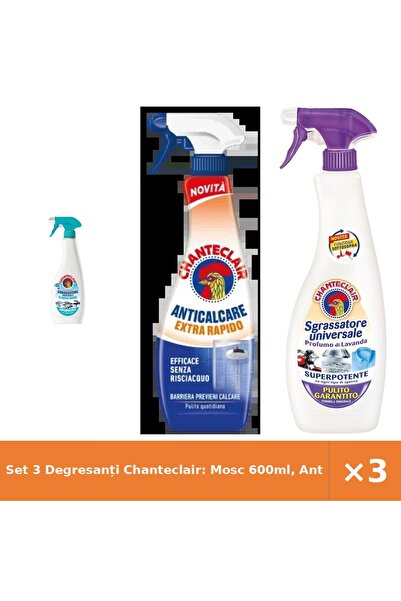 Chanteclair Set 3 Degresant Chanteclair: Mosc 600ml, Anticalcar Extra Rapid 6...