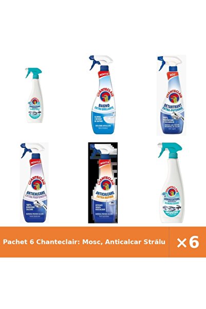Chanteclair Pachet 6 Chanteclair: Mosc, Anticalcar Strălucire, Detartrant, Pa...