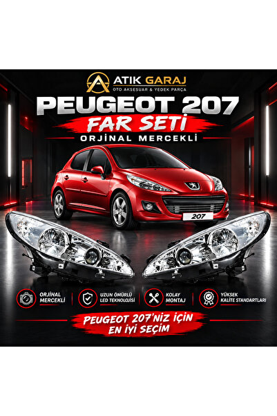 ATİK GARAJ peugeot 207 Orjinal mercekli far sağ - sol takım
