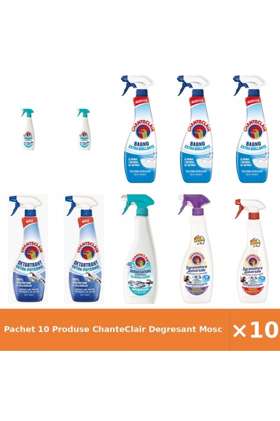 Chanteclair Pachet 10 Produse Degresant Mosc Anticalcar Extra Strălucire Deta...