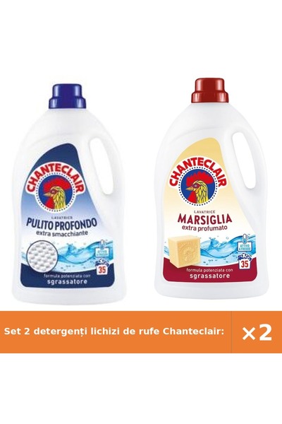 Chanteclair Set 2 detergenți lichizi de rufe Chanteclair: Curățare în profunz...