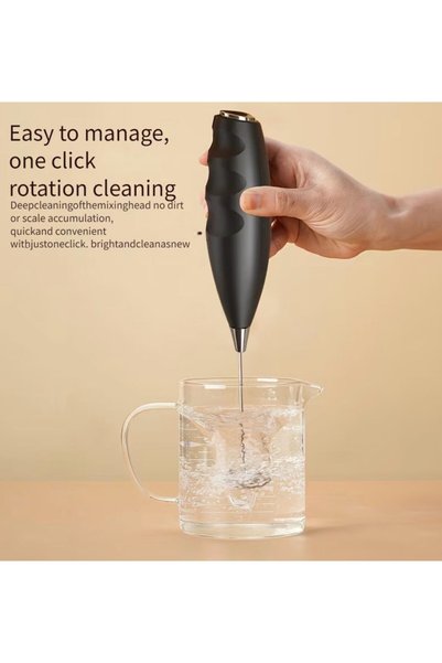 Home By SS 2-in-1 Electric Milk Frother | Handheld Foam Maker & Drink Mixer for Coffee, Latte, Matcha & Hot Chocolate | Includes 2 Stainless Steel Whisks