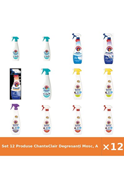 Chanteclair Set 12 Produse Degresanți Mosc, Anticalcar și Universal, Anti-Miros