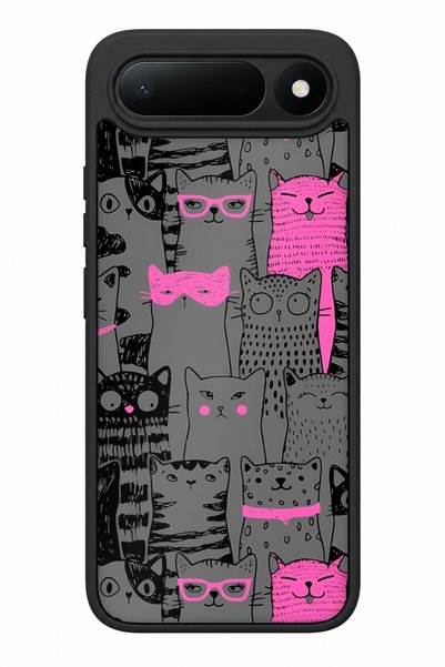 TECNO Spark 50 5g Compatible Pinkcat Patterned Camera Protected Shockproof Case