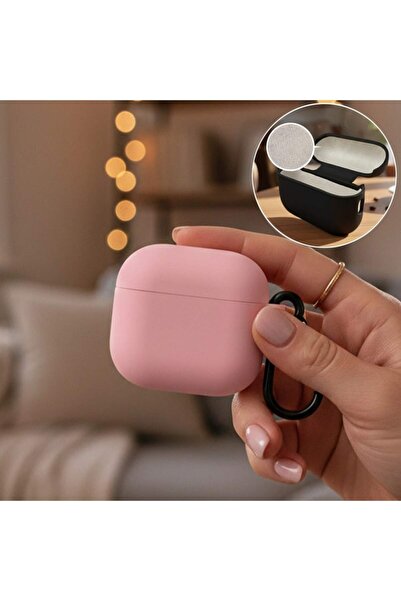 CaseOnn Apple AirPods 5 ile Uyumlu Kılıf Askı Aparatlı Lansman Pembe