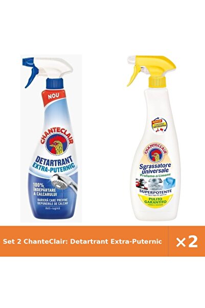 Chanteclair Set 2 ChanteClair: Detartrant Extra-Puternic 625ml + Degresant Un...