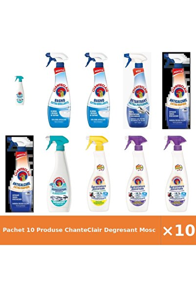 Chanteclair Pachet 10 Produse Degresant Mosc Anticalcar Extra Rapid Spray Lav...