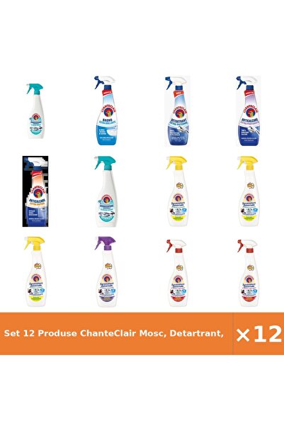 Chanteclair Set 12 Produse Mosc, Detartrant, Anticalcar și Spray Anti-Miros, ...