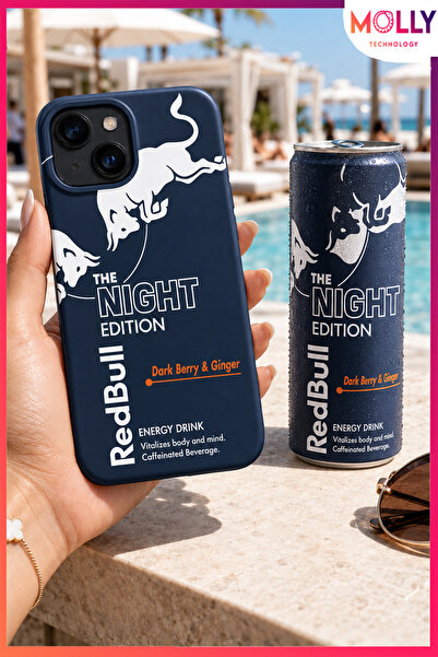 Molly iPhone 15 İçin Gece Mavisi The Night Edition Desenli İçi Kadife Silikon...