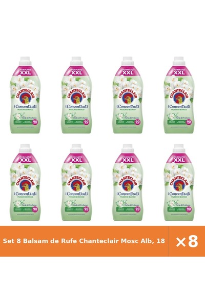 Chanteclair Set 8 Balsam de Rufe Mosc Alb, 1800 ml, 90 Spălări