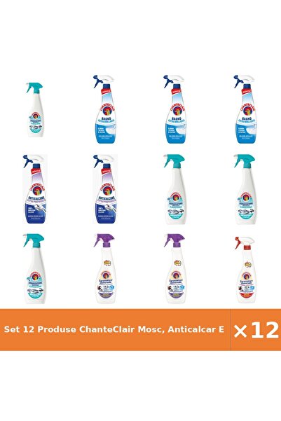 Chanteclair Set 12 Produse Mosc, Anticalcar Extra Strălucire, Spray Anti-Miro...