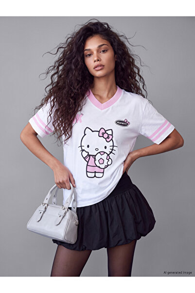LC Waikiki I Hello Kitty Printed 100% Cotton Women's T-Shirt from Freezen Store