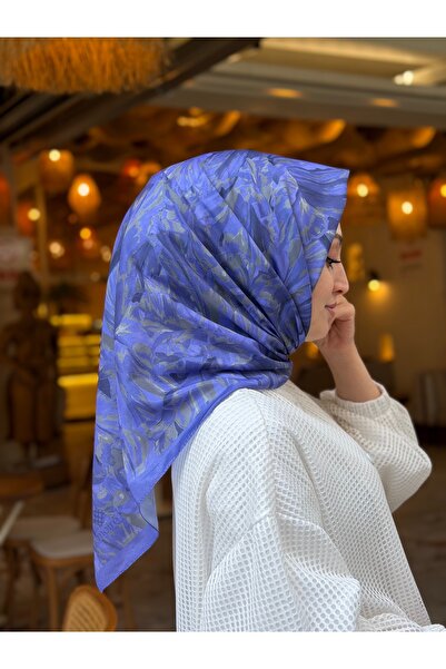 moiré Liora Desen Soft Eşarp Pamuklu Kumaş Kaymayan Yapısıyla Rahat Kullanım
