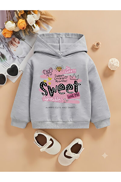 New Shine Sweet Printed Girls' Sweatshirt