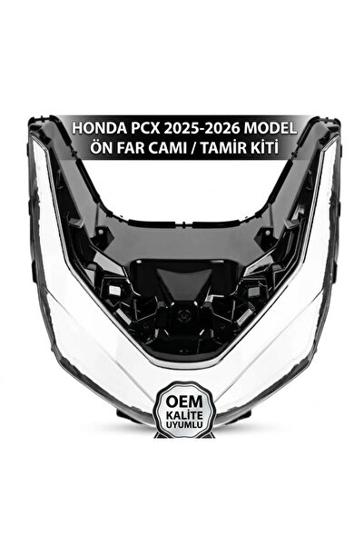 SUPERMOTO Honda PCX 125 Far Camı Değişim Lensi Kırık Far Tamir Camı Şeffaf 2025-26 Supermto