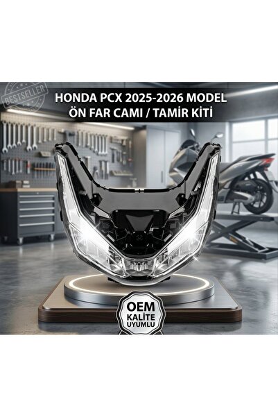 EAYMOTO Honda PCX 125 Far Camı Ön Far Tamir Lensi Şeffaf Plastik Cam 2025 -20...