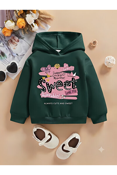New Shine سويت شيرت بناتي مطبوع بتصميم حلو