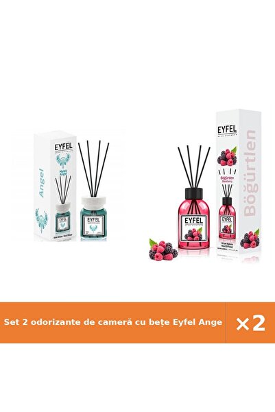 Eyfel Set 2 odorizante de cameră cu bețe Angel și Fructe de pădure, 120 ml