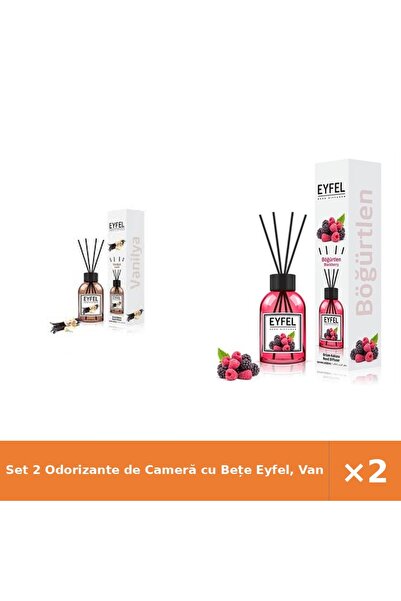 Eyfel Set 2 Odorizante de Cameră cu Bețe Eyfel, Vanilie + Fructe de Pădure, 1...