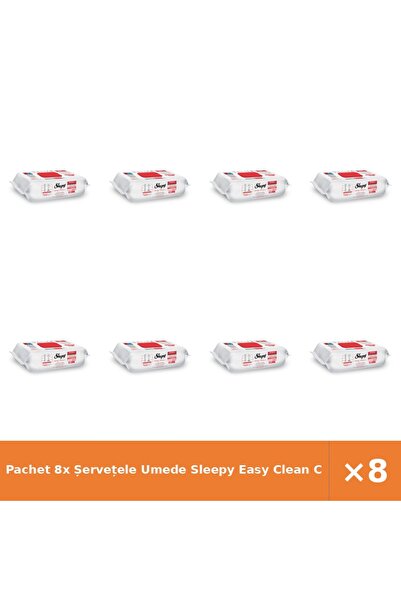 Sleepy Pachet 8x Șervețele Umede Easy Clean Cherry Blossom