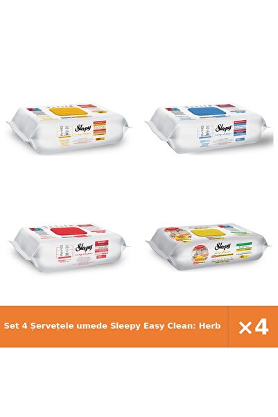 Sleepy Set 4 șervețele umede Easy Clean: Săpun pe bază de plante, Înălbitor, ...