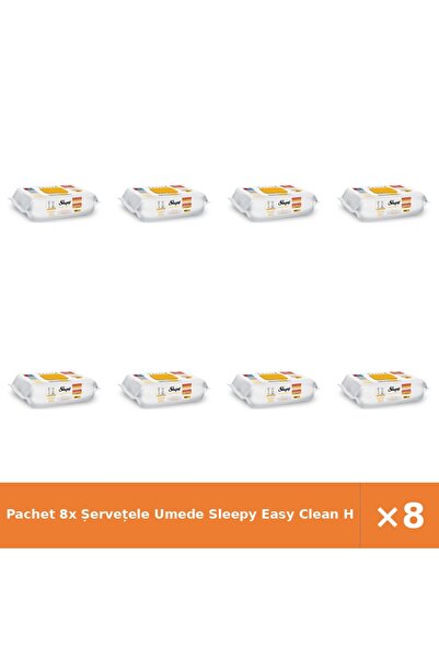 Sleepy Pachet 8x Șervețele Umede Easy Clean Herbal Soap Add